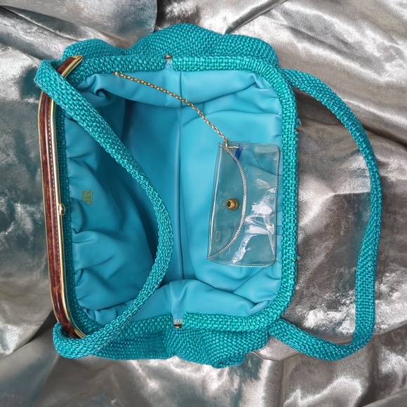 Vintage JR Canada handbag in teal - Picture 8 of 10